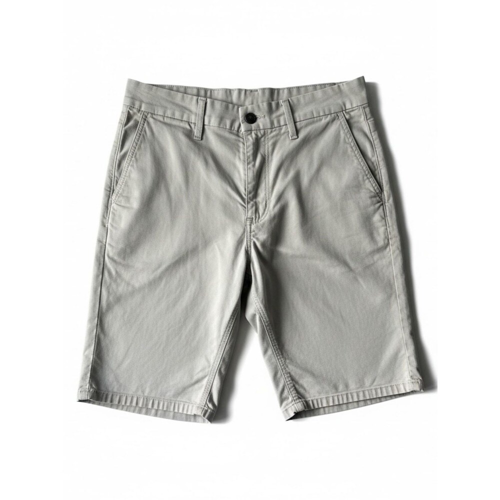 Cremieux Men’s Chino Shorts Size 32 Gray Stretch Flat Front Golf Casual Shorts